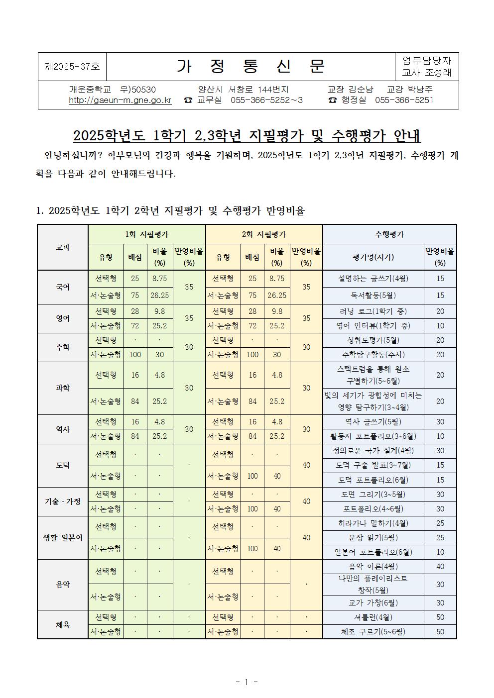 2025학년도 1학기 2,3학년 지필평가 및 수행평가 안내001.jpg
